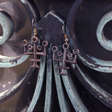 Load image into Gallery viewer, Aqua Vitae -- Alchemy Earrings in Bronze or Silver | Hibernacula