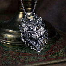 Load image into Gallery viewer, Bastet -- Regal Cat Necklace in Bronze or Silver | Hibernacula