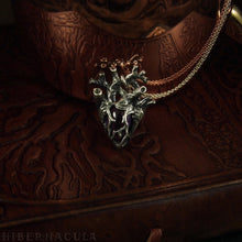 Load image into Gallery viewer, Calm Heart -- Anatomical Pendant in Bronze or Sterling Silver | Hibernacula