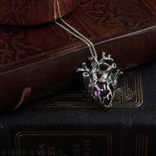 Load image into Gallery viewer, Calm Heart -- Anatomical Pendant in Bronze or Sterling Silver | Hibernacula