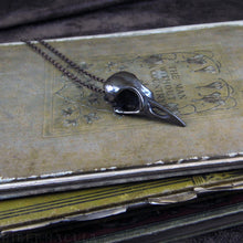 Load image into Gallery viewer, Corvid Skull  -- Pendant in Bronze or Silver | Hibernacula