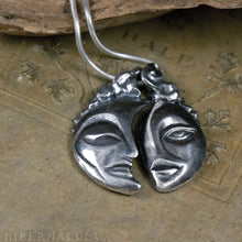 Загрузить изображение в средство просмотра галереи, Dark Side of the Moon -- Twin Pendant in Bronze or Silver | Hibernacula