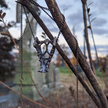 Load image into Gallery viewer, Hunter -- Jawbone Pendant in Bronze or Silver | Hibernacula