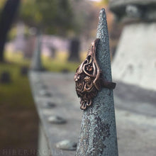 Загрузить изображение в средство просмотра галереи, Firebird -- Bird Skull Ring in Bronze or Silver | Hibernacula