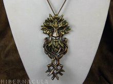 Load image into Gallery viewer, Key of the Green Man -- Painted Bronze Pendant | Hibernacula