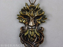 Load image into Gallery viewer, Key of the Green Man -- Painted Bronze Pendant | Hibernacula