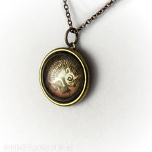 Load image into Gallery viewer, Hedgehog Spirit -- Brass Animal Totem Pendant | Hibernacula