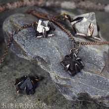 Load image into Gallery viewer, Compass Stone -- Raw Magnetite Crystal Set in Bronze or Silver | Hibernacula