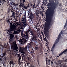 Load image into Gallery viewer, Tentacle Trinity -- Necklace in Bronze or Silver | Hibernacula