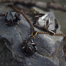 Load image into Gallery viewer, Compass Stone -- Raw Magnetite Crystal Set in Bronze or Silver | Hibernacula