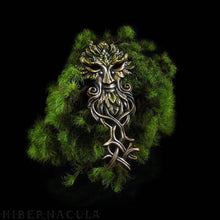 Load image into Gallery viewer, Key of the Green Man -- Painted Bronze Pendant | Hibernacula