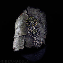 Load image into Gallery viewer, Key of the Green Man -- Painted Bronze Pendant | Hibernacula