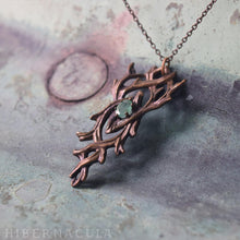 Load image into Gallery viewer, As Above So Below -- Hermetic Bronze & Emerald Pendant | Hibernacula