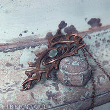 Load image into Gallery viewer, As Above So Below -- Hermetic Bronze & Emerald Pendant | Hibernacula