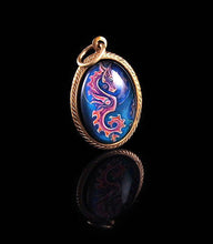 Load image into Gallery viewer, Clockwork Seahorse -- Brass Pendant with Original Artwork | Hibernacula
