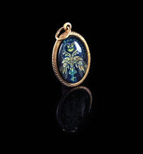 Load image into Gallery viewer, The Winged Key -- Brass Pendant with Original Artwork | Hibernacula
