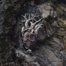 Load image into Gallery viewer, Compassionate Heart -- Anatomical Pendant in Bronze or Silver | Hibernacula