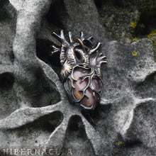 Load image into Gallery viewer, Compassionate Heart -- Anatomical Pendant in Bronze or Silver | Hibernacula