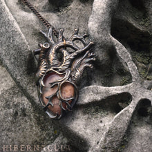 Load image into Gallery viewer, Compassionate Heart -- Anatomical Pendant in Bronze or Silver | Hibernacula