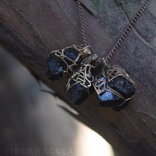 Load image into Gallery viewer, Schorl Stone Amulet -- Black Tourmaline & Filigree Pendant | Hibernacula