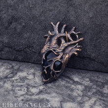 Load image into Gallery viewer, The Black Heart -- Anatomical Pendant In Bronze or Silver | Hibernacula