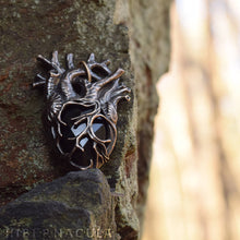 Load image into Gallery viewer, The Black Heart -- Anatomical Pendant In Bronze or Silver | Hibernacula