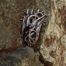 Load image into Gallery viewer, The Black Heart -- Anatomical Pendant In Bronze or Silver | Hibernacula