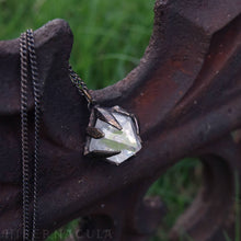 Load image into Gallery viewer, Apophyllite Pyramid -- Raw Crystal in Bronze or Silver Clasps | Hibernacula