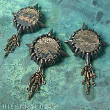 Load image into Gallery viewer, Journey Stone -- Compass Rose Dendritic Jasper Pendant in Bronze or Silver | Hibernacula