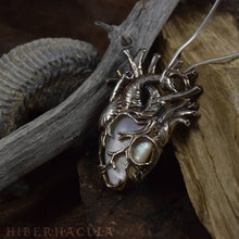 Load image into Gallery viewer, The Sacred Heart -- Mother of Pearl Anatomical Pendant | Hibernacula