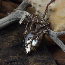 Load image into Gallery viewer, The Sacred Heart -- Mother of Pearl Anatomical Pendant | Hibernacula
