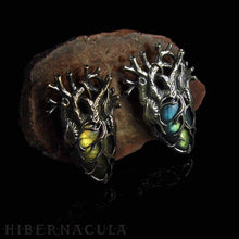 Load image into Gallery viewer, Heart of Winter -- Anatomical Labradorite Pendant in Bronze or Silver | Hibernacula
