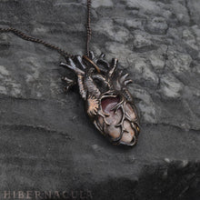 Load image into Gallery viewer, Compassionate Heart -- Anatomical Pendant in Bronze or Silver | Hibernacula