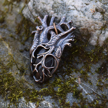 Load image into Gallery viewer, The Black Heart -- Anatomical Pendant In Bronze or Silver | Hibernacula