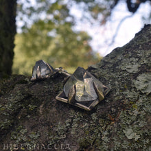Load image into Gallery viewer, Apophyllite Pyramid -- Raw Crystal in Bronze or Silver Clasps | Hibernacula