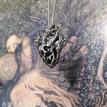 Load image into Gallery viewer, Heart of Stone -- Miniature Anatomical Heart Pendant in Onyx, Agate, or Pyrite | Hibernacula