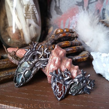 Load image into Gallery viewer, Heart of Stone -- Miniature Anatomical Heart Pendant in Onyx, Agate, or Pyrite | Hibernacula