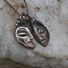 Загрузить изображение в средство просмотра галереи, Dark Side of the Moon -- Twin Pendant in Bronze or Silver | Hibernacula