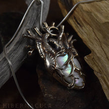 Load image into Gallery viewer, The Sacred Heart -- Mother of Pearl Anatomical Pendant | Hibernacula