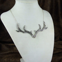 Load image into Gallery viewer, Prince of the Forest -- Antler Necklace in Bronze or Silver | Hibernacula