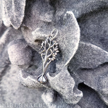 Load image into Gallery viewer, World Tree -- Raw Magnetite Crystal Pendant set in Bronze or Silver | Hibernacula