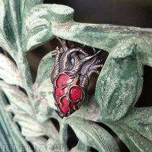 Load image into Gallery viewer, Red Heart, Heart of Stone -- Anatomical Heart Pendant in Bronze or Silver | Hibernacula