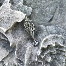 Load image into Gallery viewer, World Tree -- Raw Magnetite Crystal Pendant set in Bronze or Silver | Hibernacula