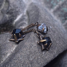 Load image into Gallery viewer, Hex Star -- Black Tourmaline in Bronze or Silver | Hibernacula
