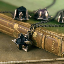 Load image into Gallery viewer, Hex Star -- Black Tourmaline in Bronze or Silver | Hibernacula
