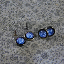 Load image into Gallery viewer, Pentagram Earrings -- Bound in Brass | Hibernacula