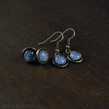 Load image into Gallery viewer, Pentagram Earrings -- Bound in Brass | Hibernacula
