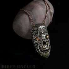 Load image into Gallery viewer, Calavera -- Gold Sapphire Mask in Bronze or Silver | Hibernacula