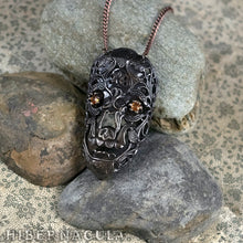 Load image into Gallery viewer, Calavera -- Gold Sapphire Mask in Bronze or Silver | Hibernacula