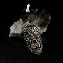 Load image into Gallery viewer, Calavera -- Gold Sapphire Mask in Bronze or Silver | Hibernacula